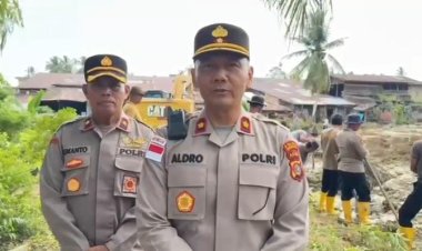 Gotong Royong Berkelanjutan, Polres Aceh Selatan Normalisasi Sungai dan Saluran Air Pascabanjir Trumon Tengah