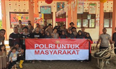 Pulihkan Sekolah Pascabanjir, Polres Bireuen Gotong Royong Bersihkan TK di Gandapura