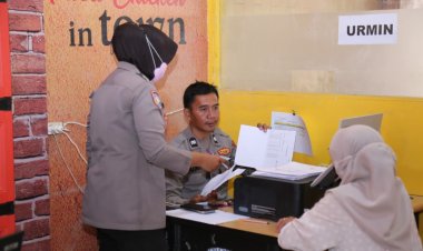 Demi Pelayanan Kepolisian Berjalan Maksimal, Polsek Karang Baru Buka Pos Pelayanan Sementara di Ruko