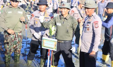 Polda Aceh Tanam 10.000 Mangrove untuk Wujudkan Program Green Policing