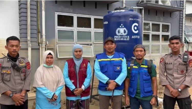 Polri Percepat Pemulihan Aceh Tamiang, 177 Titik Sumur Bor Air Bersih Aktif dari Target 300