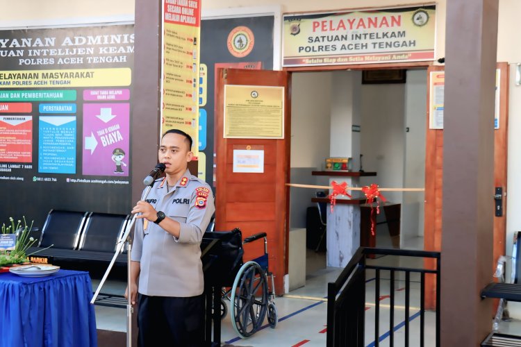 Kapolres Aceh Tengah Launching Ruang Pelayanan SKCK Berstandar Ombudsman RI