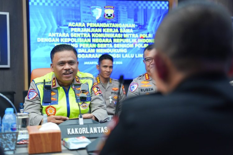 ‎Korlantas Polri dan Senkom Mitra Polri Tandatangani Kerjasama, Perkuat Sinergi Penyelenggaraan Lalu Lintas