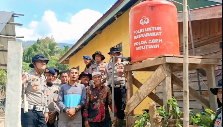 Bantuan Sumur Bor Air Bersih Kapolda Aceh ke-4 di Desa Terpencil Reje Payung Diresmikan Polres Aceh Tengah