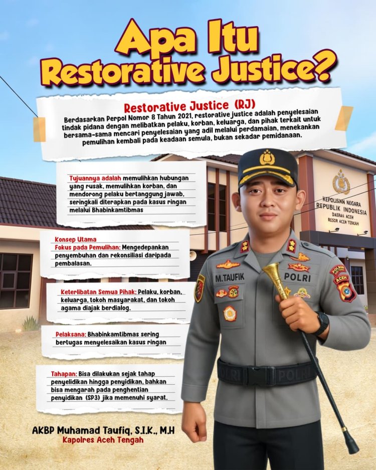Kapolres Aceh Tengah Sosialisasikan Restorative Justice, Tekankan Penyelesaian Perkara Secara Humanis