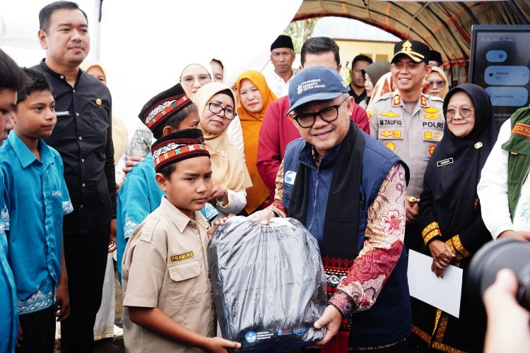 Kapolres Aceh Tengah dan Forkopimda Dampingi Kunjungan Kerja Menteri Pendidikan Dasar dan Menengah RI