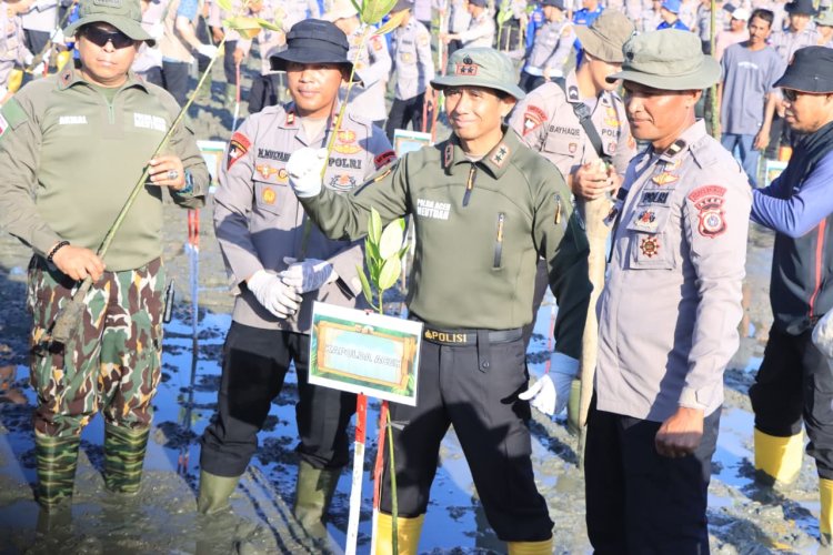 Polda Aceh Tanam 10.000 Mangrove untuk Wujudkan Program Green Policing