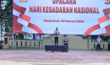 Upacara Hari Kesadaran Nasional Jadi Penguat Komitmen Polda Aceh Untuk Indonesia Asri