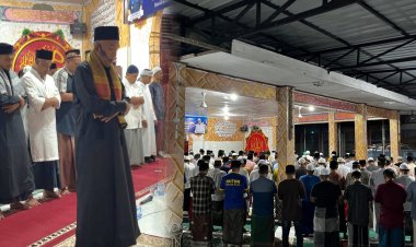 Penuh Khusyuk, Karutan H. Baharuddin Imami Tarawih Perdana di Rutan Kelas IIB Banda Aceh