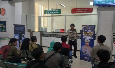 Bulan Ramadhan, Polantas Menyapa Satlantas Polres Sukabumi Tetap Berikan Layanan Prima di Samsat Cibadak