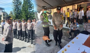 Komitmen Bersih Narkoba, Polres Bener Meriah Gelar Pemeriksaan Urin Personel