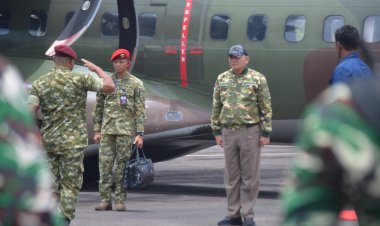 Letkol Arm Sigit Windarto Sambut Kedatangan Menhan RI di Way Kanan