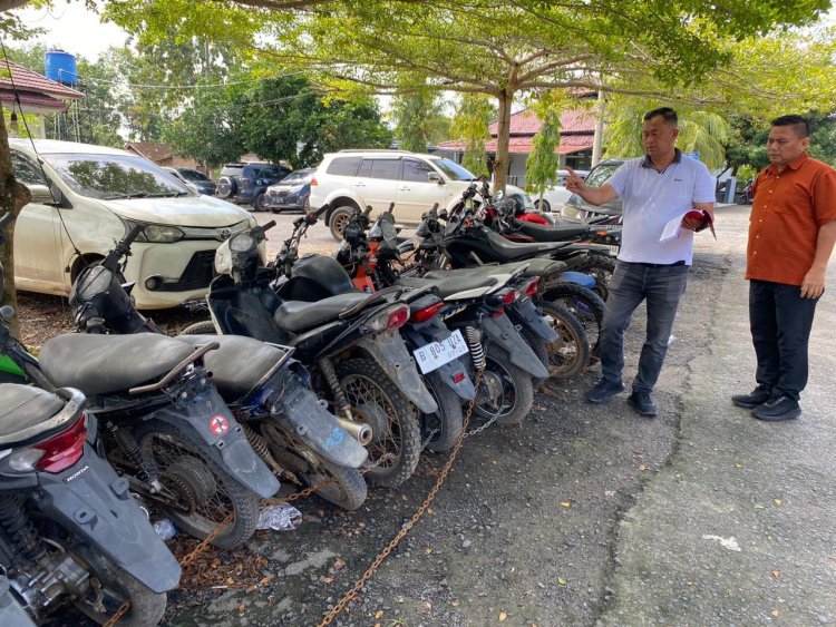 Ungkap Kasus Curat Ranmor di Tiga TKP, Satreskrim Polres Way Kanan Amankan Belasan Motor dan Dua Pelaku Satu diantaranya Residivis Curat di Tahun 2016