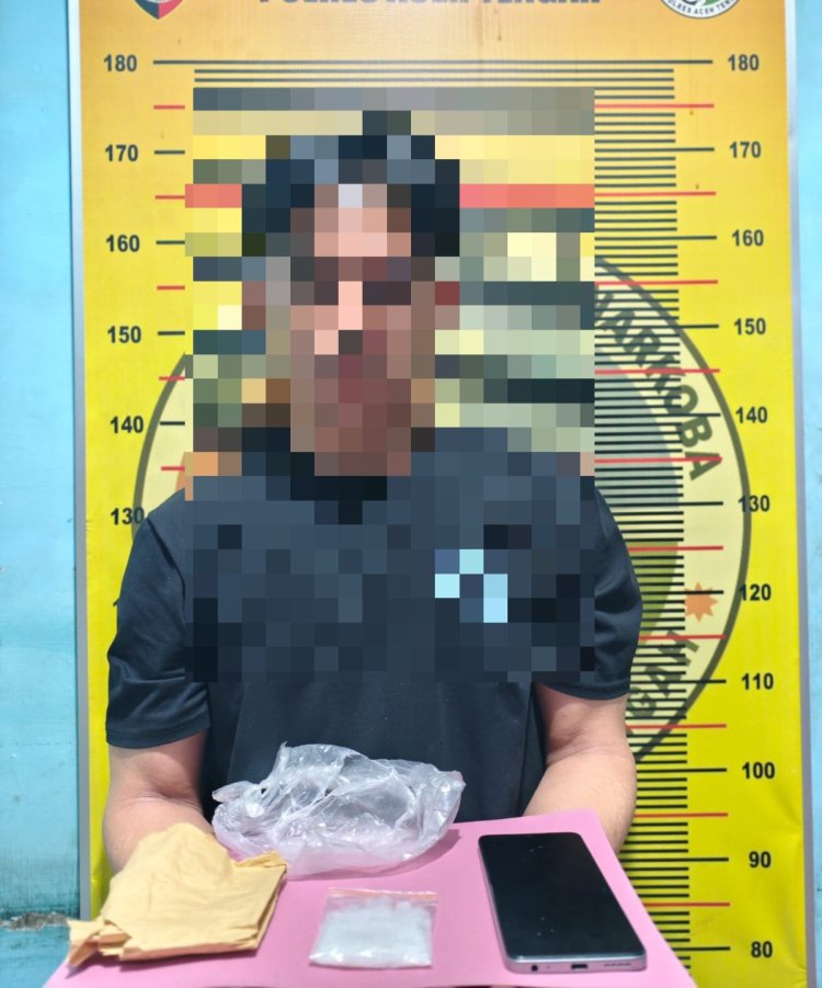 Sat Resnarkoba Polres Aceh Tengah Bekuk Pengedar Sabu, 20,45 Gram Diamankan