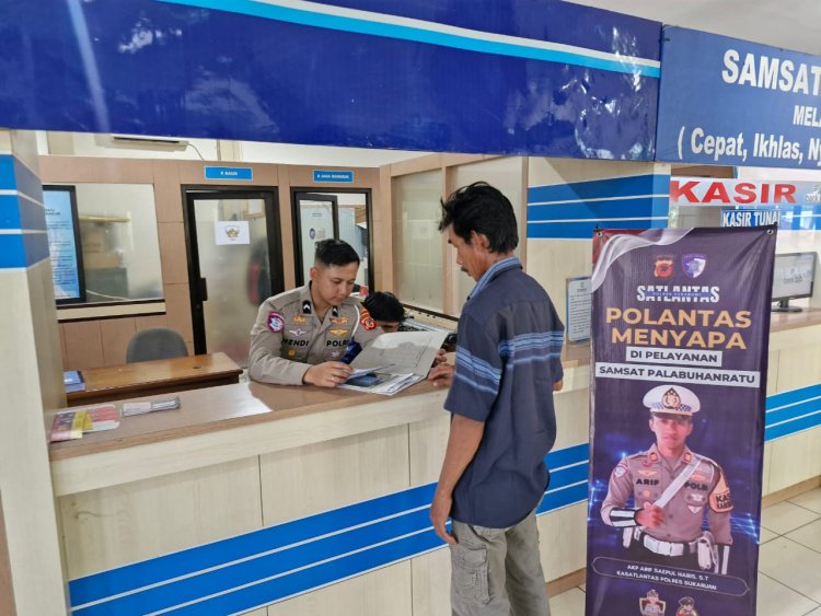 ‎Satlantas Polres Sukabumi Laksanakan Program "Polantas Menyapa" untuk Pelayanan Publik yang Dekat dan Humanis