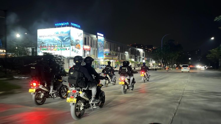 Patroli Brimob Batalyon D Pelopor Jaga Kondusivitas Wilayah Kabupaten Bekasi