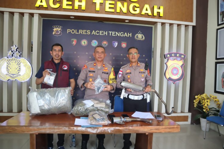 Polres Aceh Tengah Rilis 8 Kasus Narkotika dan Capaian Ops Keselamatan Seulawah 2026