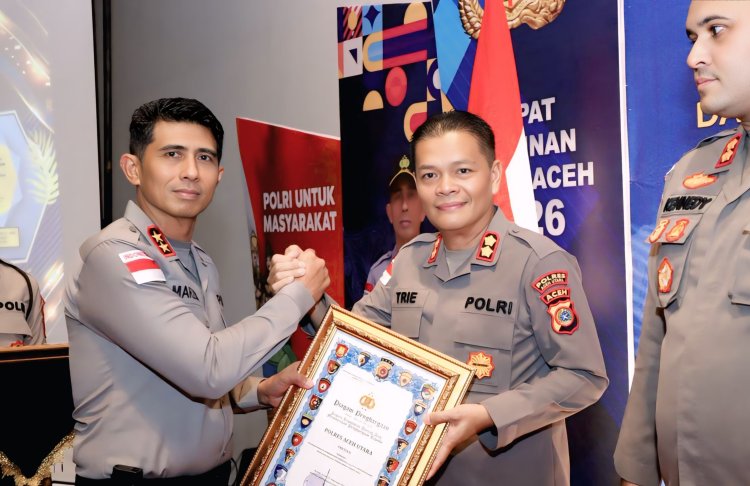 Polres Aceh Utara Raih Terbaik I Penyelesaian Perkara di Rapim Polda Aceh 2026
