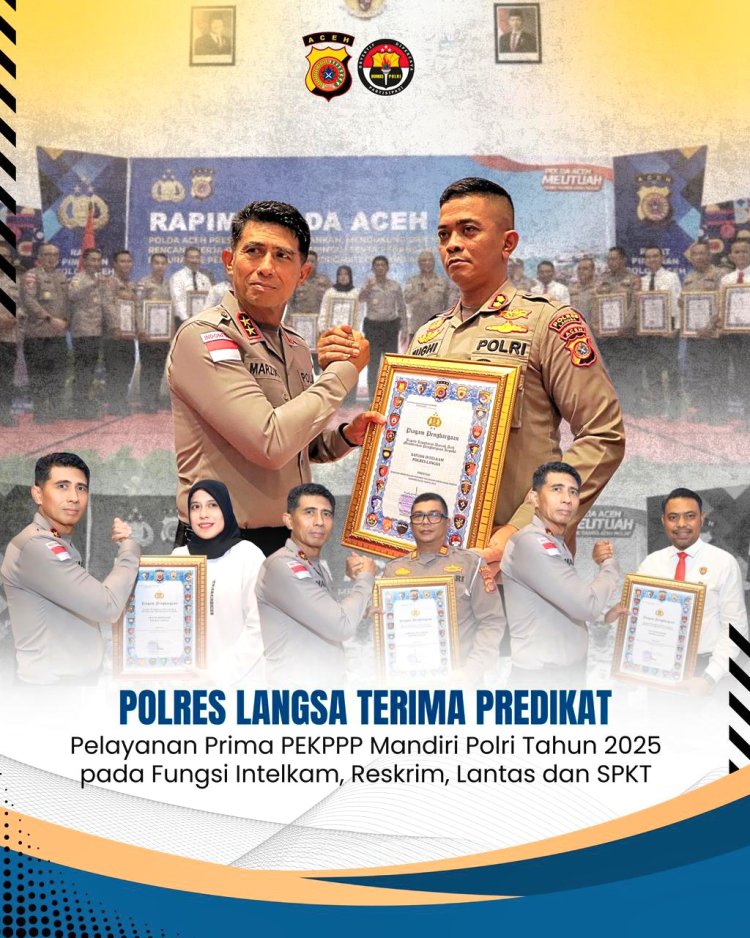 Borong Pelayanan Prima! Polres Langsa Ukir Prestasi Membanggakan di Rapim Polda Aceh