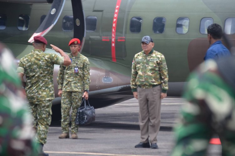 Letkol Arm Sigit Windarto Sambut Kedatangan Menhan RI di Way Kanan