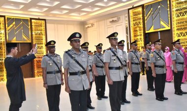 Kapolres Aceh Timur Resmi Pimpin Sertijab Kasat Lantas, Kapolsek dan Kasi Humas