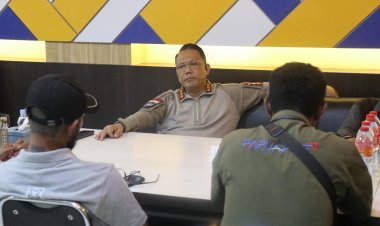 Silaturahmi Ramadhan, Satgas Damai Cartenz dan Wartawan Nabire Perkuat Kemitraan