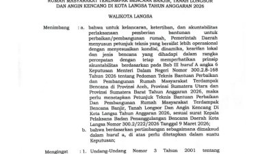 Pemko Langsa Akan Segera Lakukan Pembayaran Perbaikan Rumah Korban Bencana