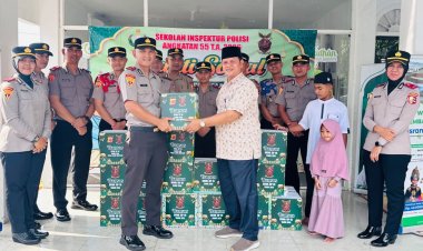 Siswa SIP Angkatan 55 Polda Aceh Salurkan Puluhan Paket Bansos ke Rumah Yatim