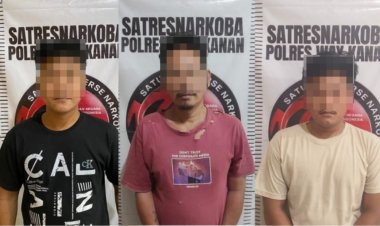 Tiga Pria Diduga Terlibat Penyalahgunaan Narkotika di Umpu Semenguk Diamankan Polres Way Kanan