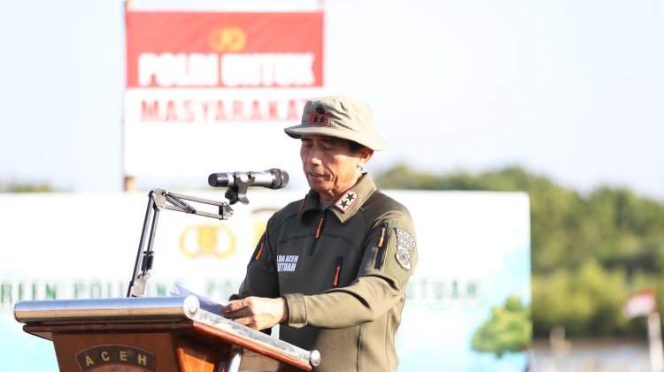 Green Policing Polda Aceh, Tanam 10 Ribu Mangrove untuk Perkuat Ketahanan Ekologi dan Ekonomi Desa Pesisir
