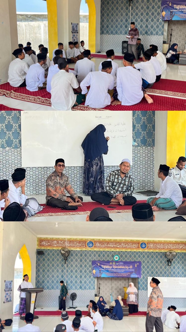 Program Tafakhur Ramadhan, ABP LPKA Banda Aceh Dilatih Praktik Adzan hingga Khutbah