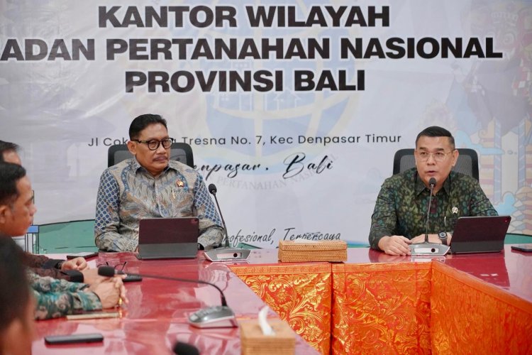 Apresiasi Capaian Jajaran di Bali, Wamen Ossy Tekankan Pentingnya Peningkatan Kualitas Pelayanan dan Data Pertanahan