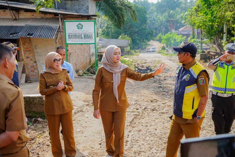 Wagub Jihan Tinjau Progres Pembangunan Ruas Jalan Kasui - Air Ringkih di Way Kanan