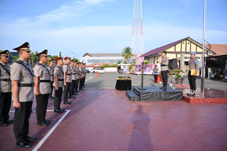 Dipimpin AKBP Jaka Mulyana, Polres Pidie Laksanakan Sertijab Sejumlah Pejabat