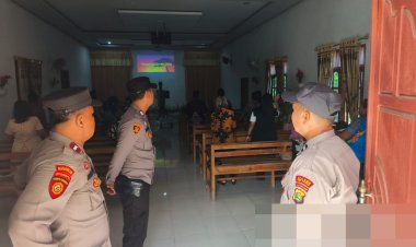 Rayakan Isa Almasih, Polsek Negeri Besar Berikan Pengamanan Jemaat di GPDI Sri Basuki