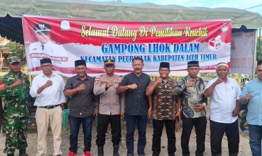 Kapolsek Peureulak Kawal Pemilihan Geuchik Gampong Lhok Dalam