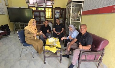 Perkuat Dunia Pendidikan, Kepsek SD Paya Bili II Jalin Silaturahmi Bersama Insan Pers