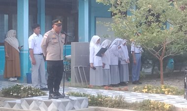 Waka polsek Rantau Selamat Jadi Pembina Upacara, Tekankan Disiplin dan Hindari Narkoba