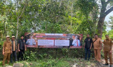 Pendekatan Humanis, Polres Pidie Jaya Bersama DLHK Aceh Sosialisasikan Bahaya Karhutla