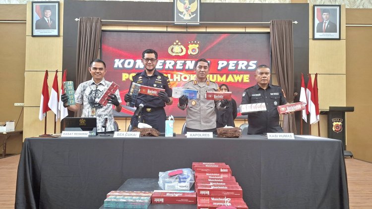 Polres Lhokseumawe Bongkar Peredaran Rokok Ilegal Tanpa Cukai dan Peringatan Kesehatan