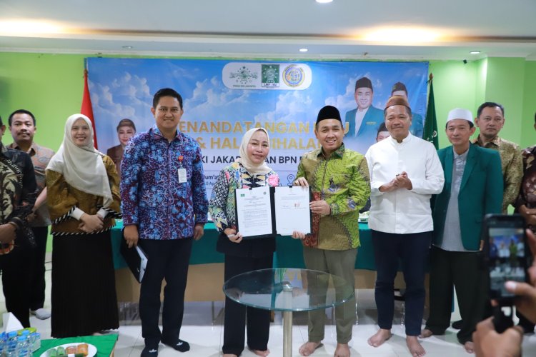 ‎Lindungi Aset Umat, Kanwil BPN DKI Jakarta dan PWNU DKI Jakarta Teken MoU Percepatan Sertipikasi Tanah Wakaf