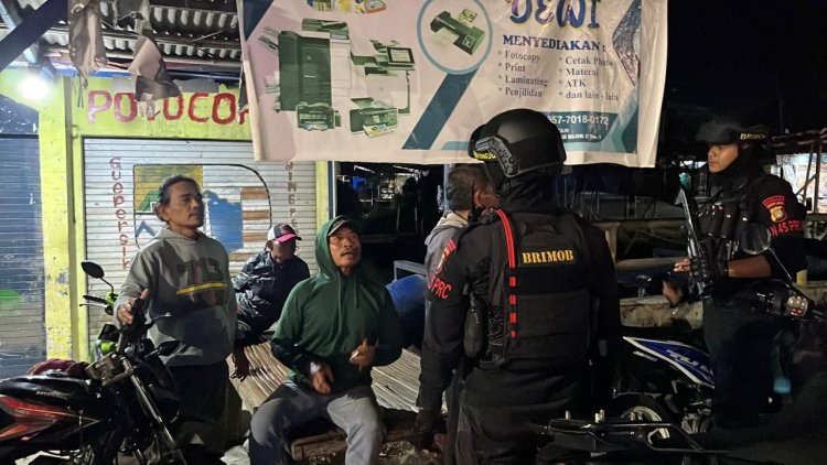 Brimob Batalyon D Pelopor Intensifkan Patroli Malam di Kabupaten Bekasi, Situasi Kondusif