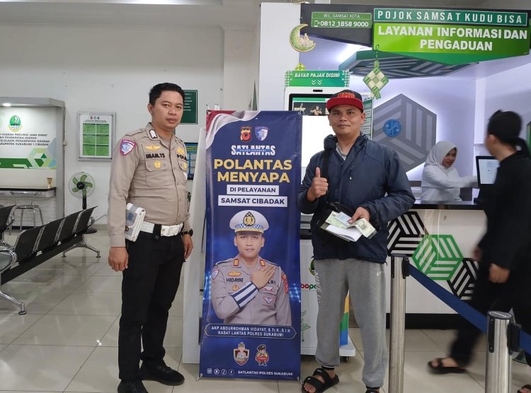 ‎Polantas Menyapa : Satlantas Polres Sukabumi Tunjukan Kedekatan Dengan Masyarakat Melalui Samsat Cibadak dan Pelabuhan Ratu