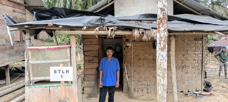 Kebahagiaan Murkidi Terwujud, TMMD Kodim 0117/Aceh Tamiang Bedah Rumahnya