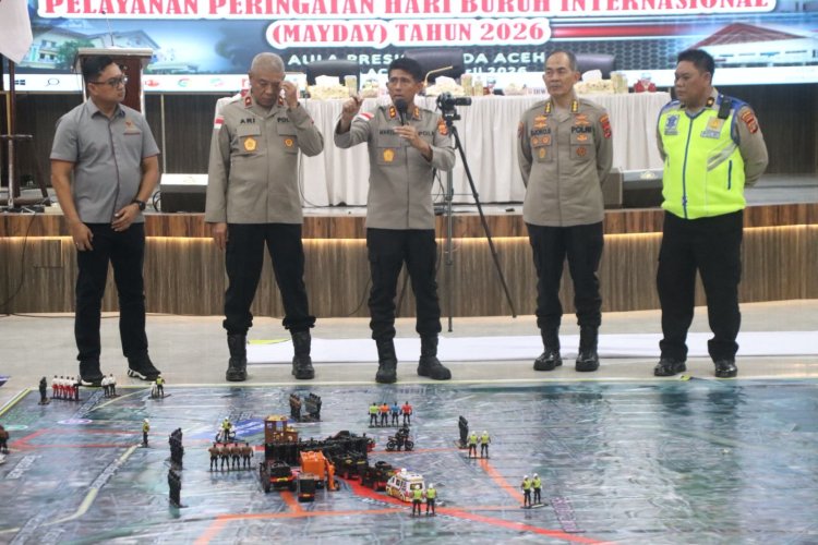 Latihan Olah Strategi dan Tactical Floor Game, Polda Aceh Perkuat Kesiapan May Day 2026