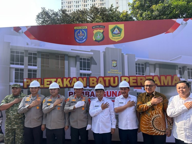 Kapolda Letakan Batu Pertama Mako Polres Depok : Pelayanan Harus Makin Baik