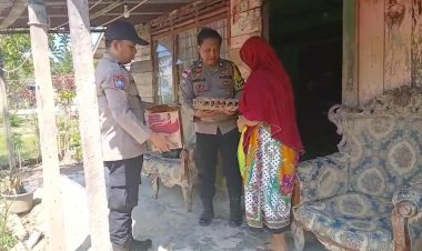 Patroli Sambil Bersedekah, Polsek Rantau Selamat Hadirkan Rasa Aman dan Kebahagiaan Warga