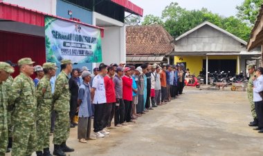 PERKUAT KEMANUNGGALAN TNI – RAKYAT, KORAMIL BAHUGA GELAR GERAKAN INDONESIA ASRI