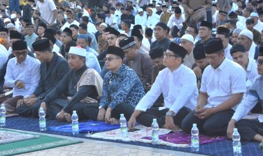 Idul Adha 1447 H, Jeffry-Haikal Shalat Bersama Ribuan Jamaah di Lapangan Merdeka Langsa