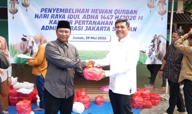 Semangat Berbagi di Hari Raya Iduladha, Kantah Jakarta Selatan Gelar Pemotongan Hewan Qurban